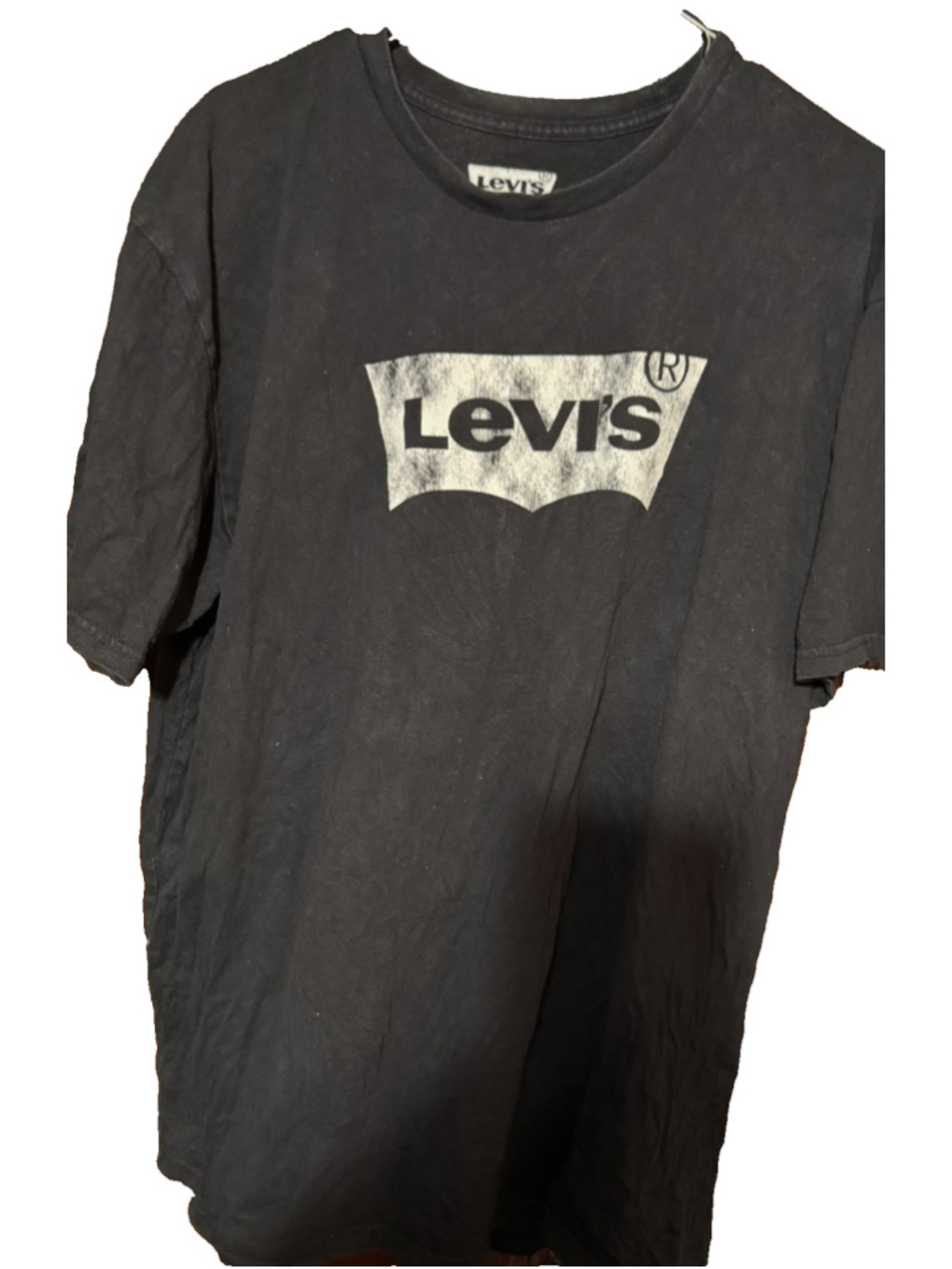 Levi's Distressed Logo Tee shirt Men's Sz XXL Black